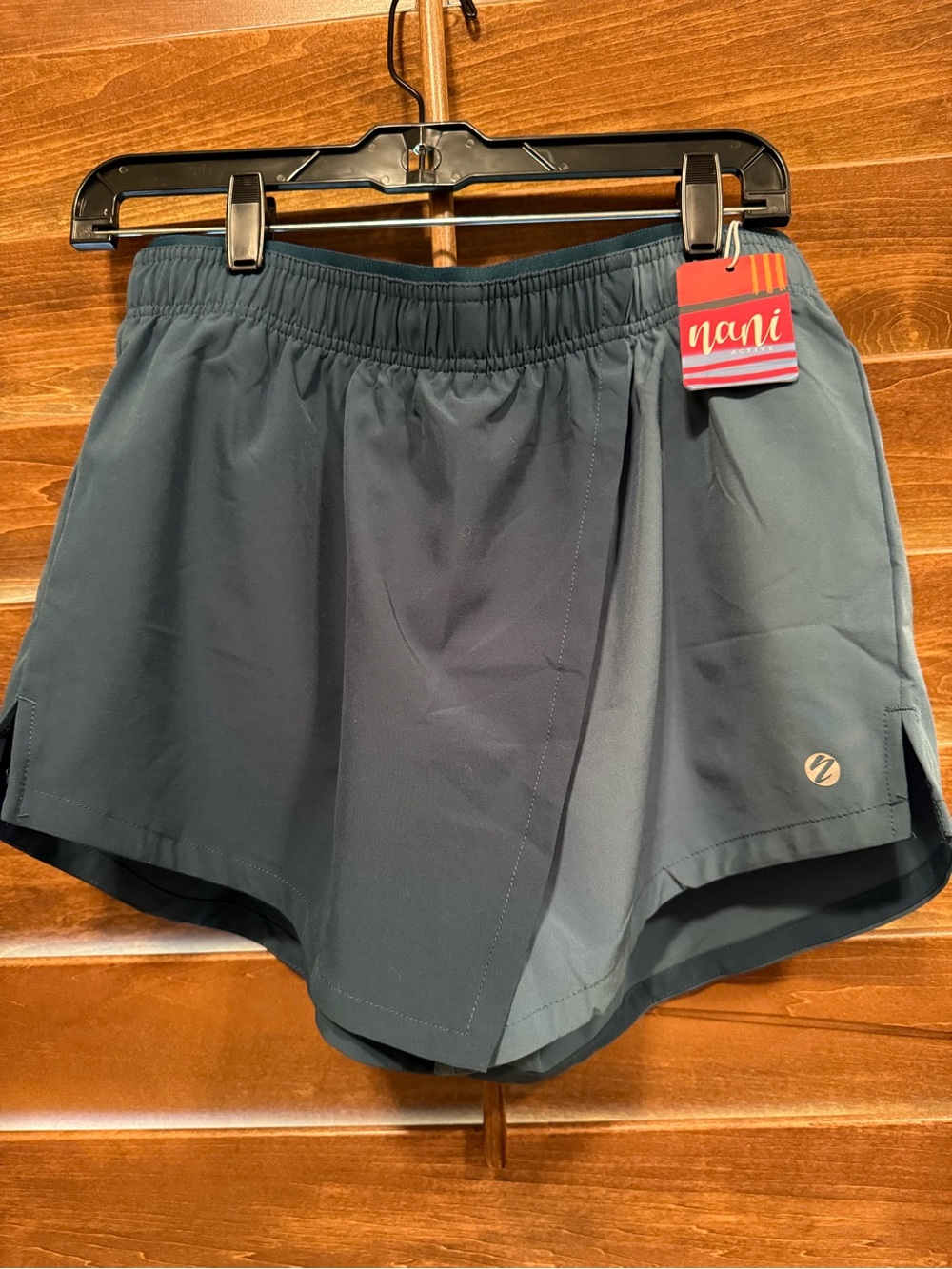 Nani Women's Athletic Shorts — Slate Teal Size M